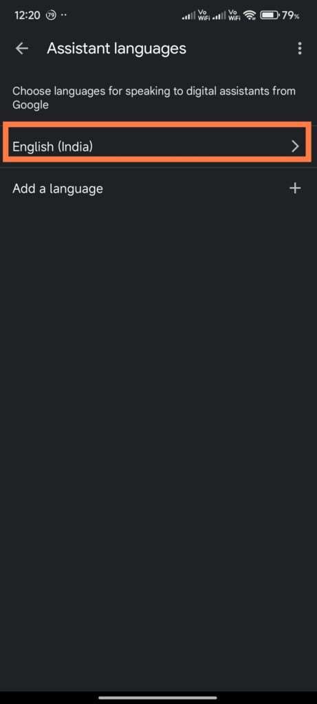 change to English US