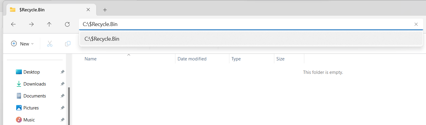 Fix Recycle Bin Corrupted Error