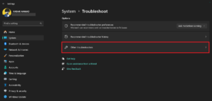 Choose Other Troubleshooter