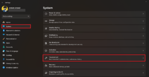 Choose Troubleshoot