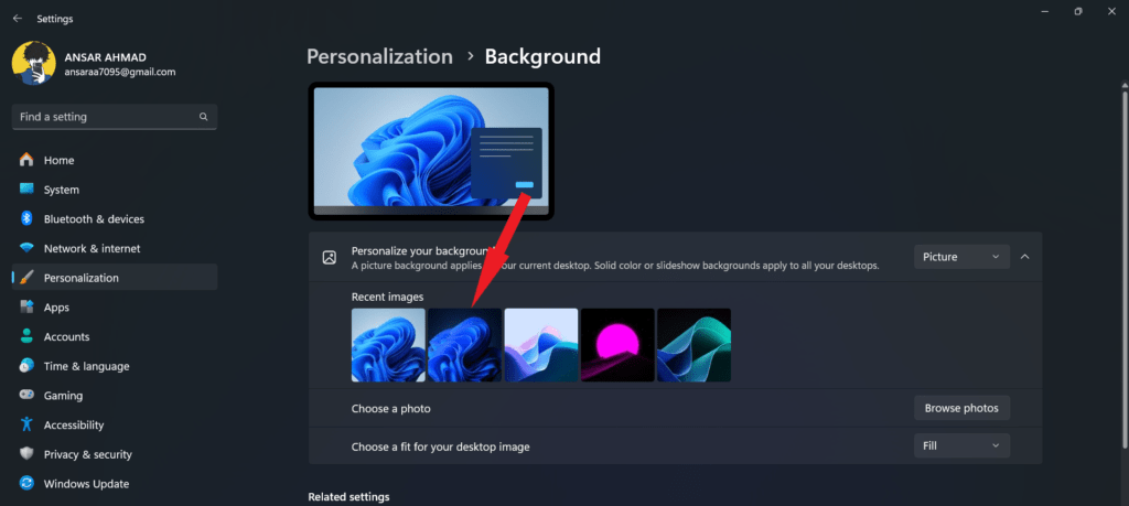 Background-Section Select Dark Windows Image