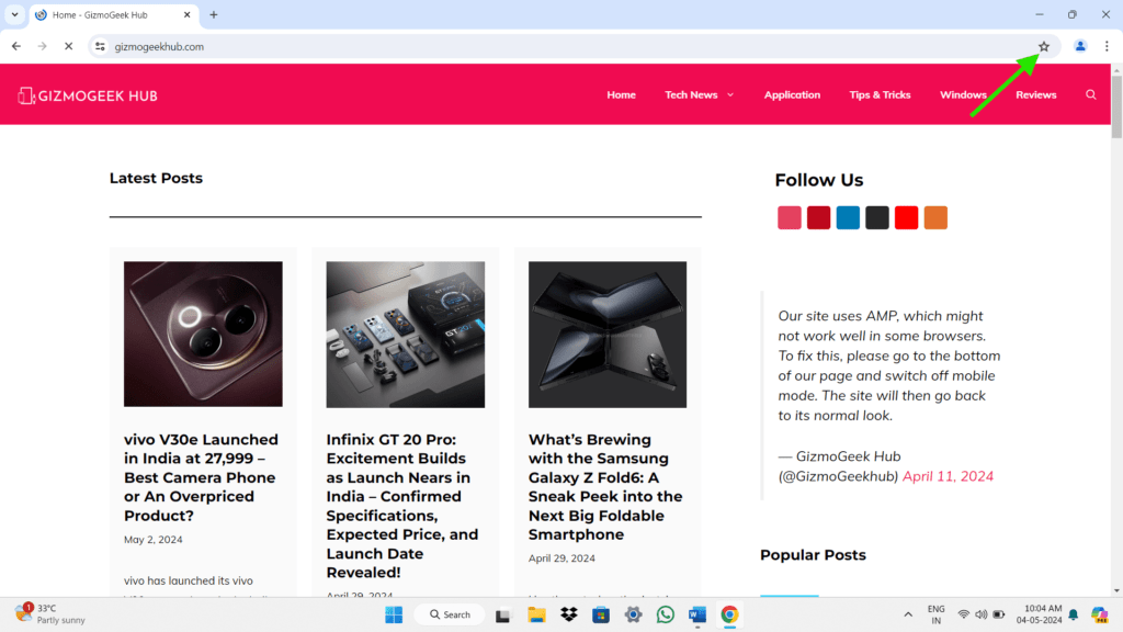 Bookmarking tab google chrome