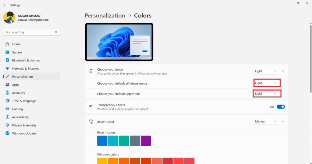 Colors-section-2 Choose your preferred mode