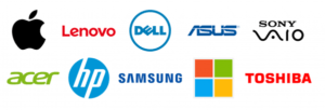 Famous laptop manufacturer brands.