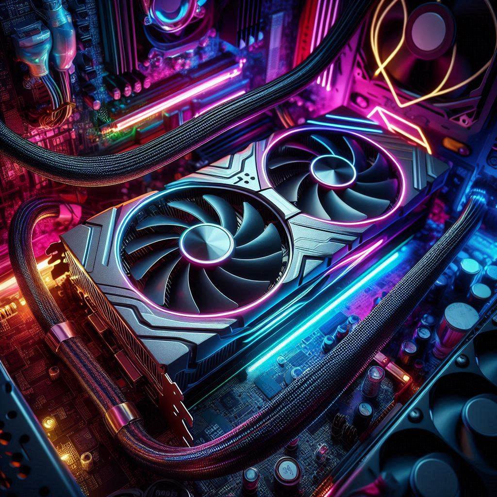 A GPU, which consists of the actual Graphics Processing Unit and the VRAM.