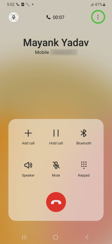 record calls samsung