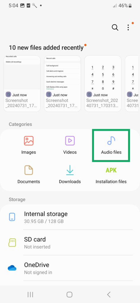 record calls samsung