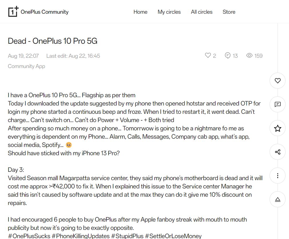 OnePlus in Trouble: A Shocking Saga of Dead Motherboards, Bloatware, and Retailer Issues 4 dead motherboard