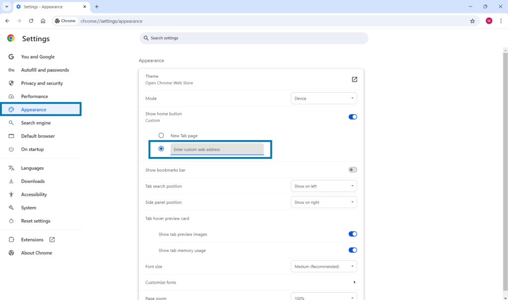 customize chrome