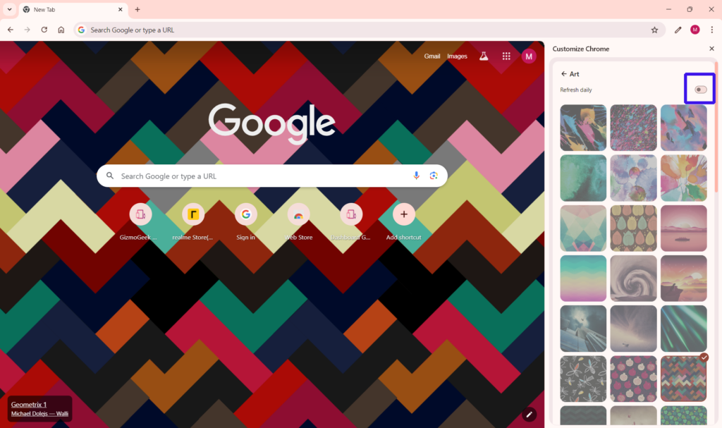 customize chrome