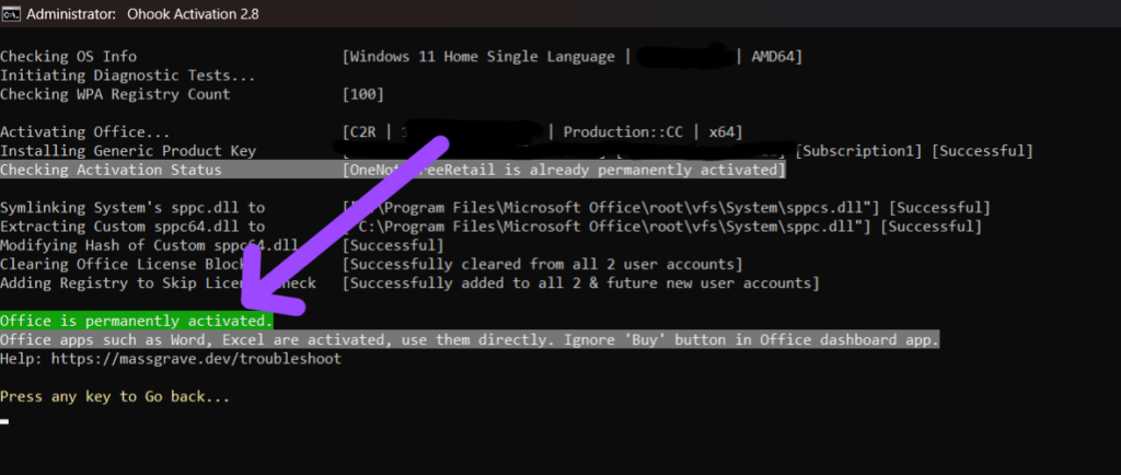 microsoft office activation