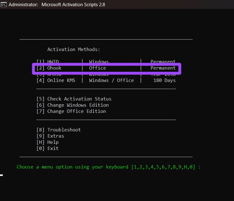 microsoft office activation