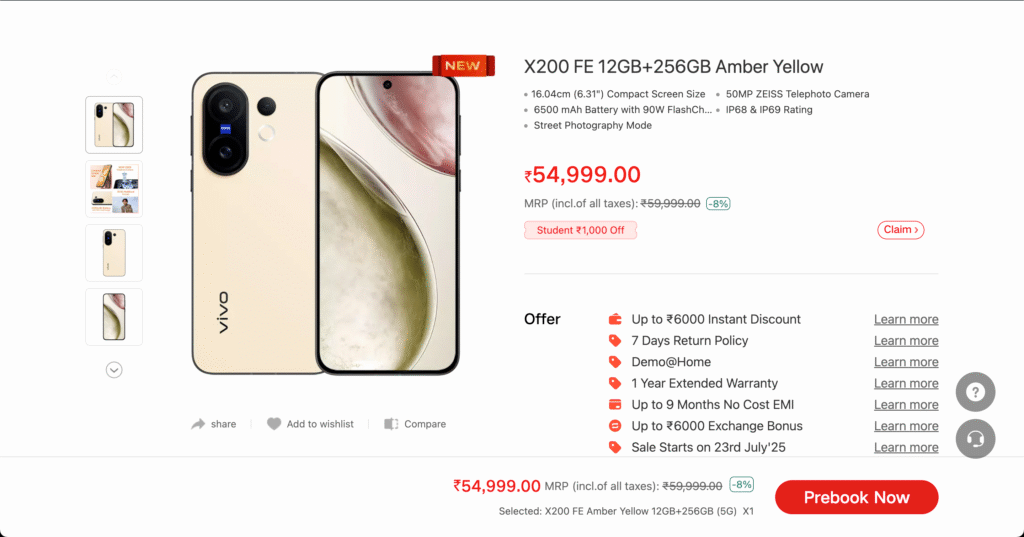 vivo X200 FE Launched in India: Complete Overview 7 vivo x200 FE