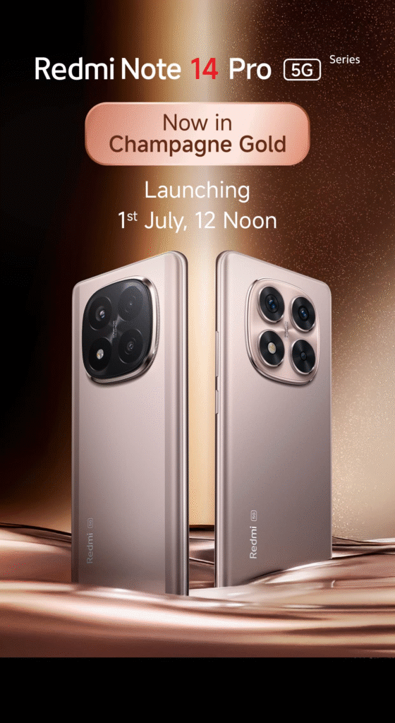 Redmi Note 14 Pro Series New Champagne Gold Color in India 2 redmi note 14 pro