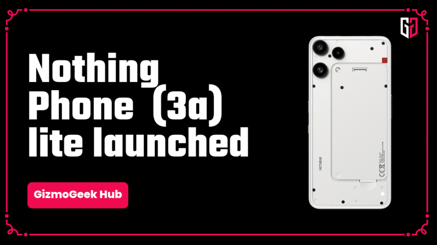Nothing phone 3a lite